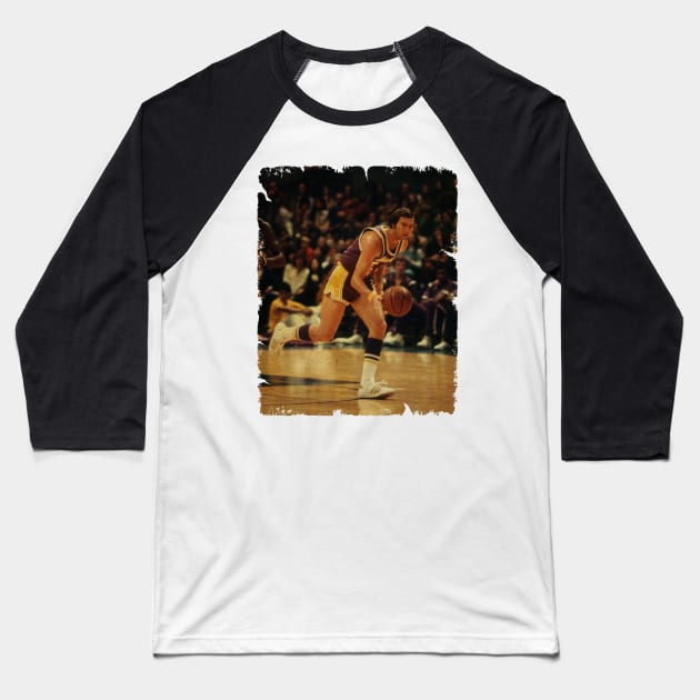 Jerry West - Vintage Design Of Basketball Baseball T-Shirt by JULIAN AKBAR PROJECT